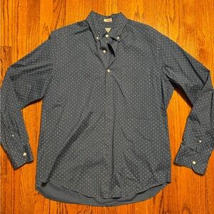 J. Crew Navy Patterned Button Down Shirt